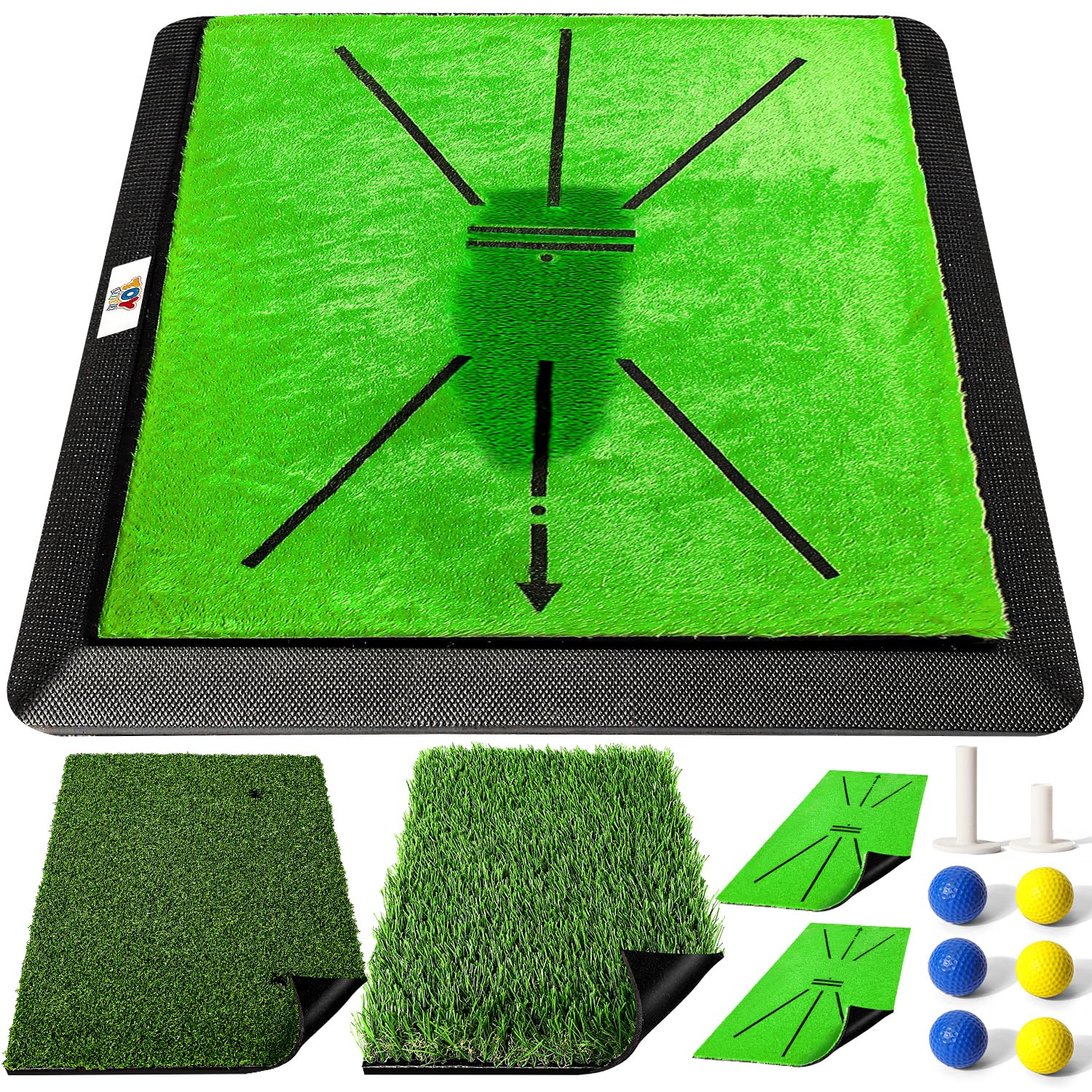 4-Pack Golf Practice Mat Set