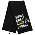 Embroidered Golf Towel with Clip