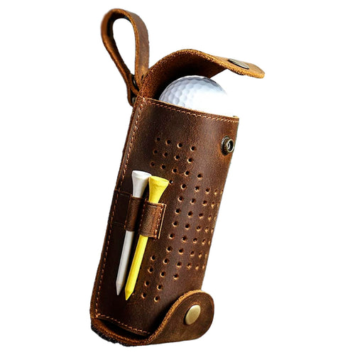 ALDREN Golf Tee & Ball Pouch | Leather Golf Bag Accessory