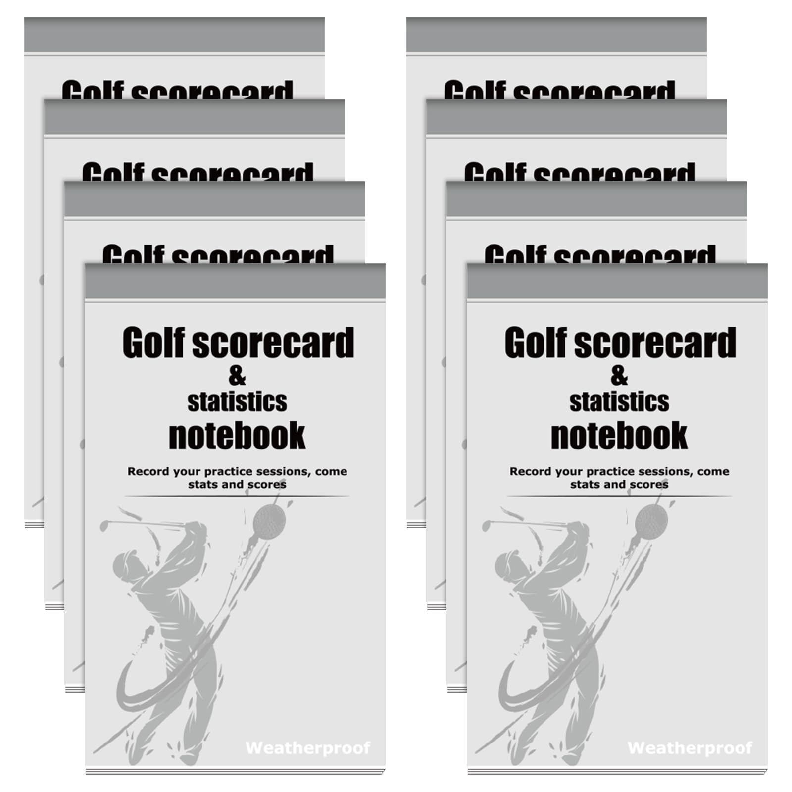 Golf Yardage & Scorecard Notebooks — Pack of 8
