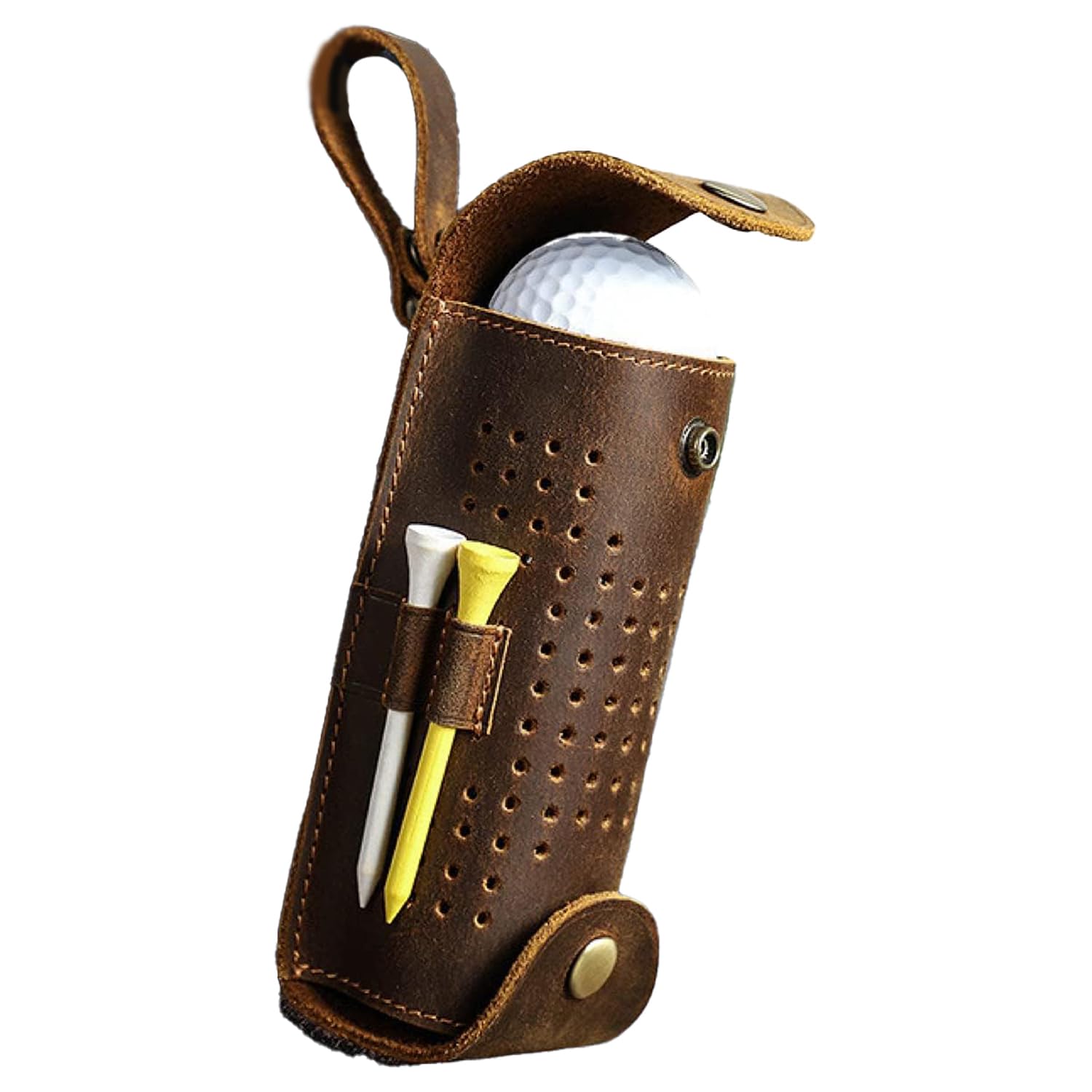 ALDREN Golf Tee & Ball Pouch | Leather Golf Bag Accessory