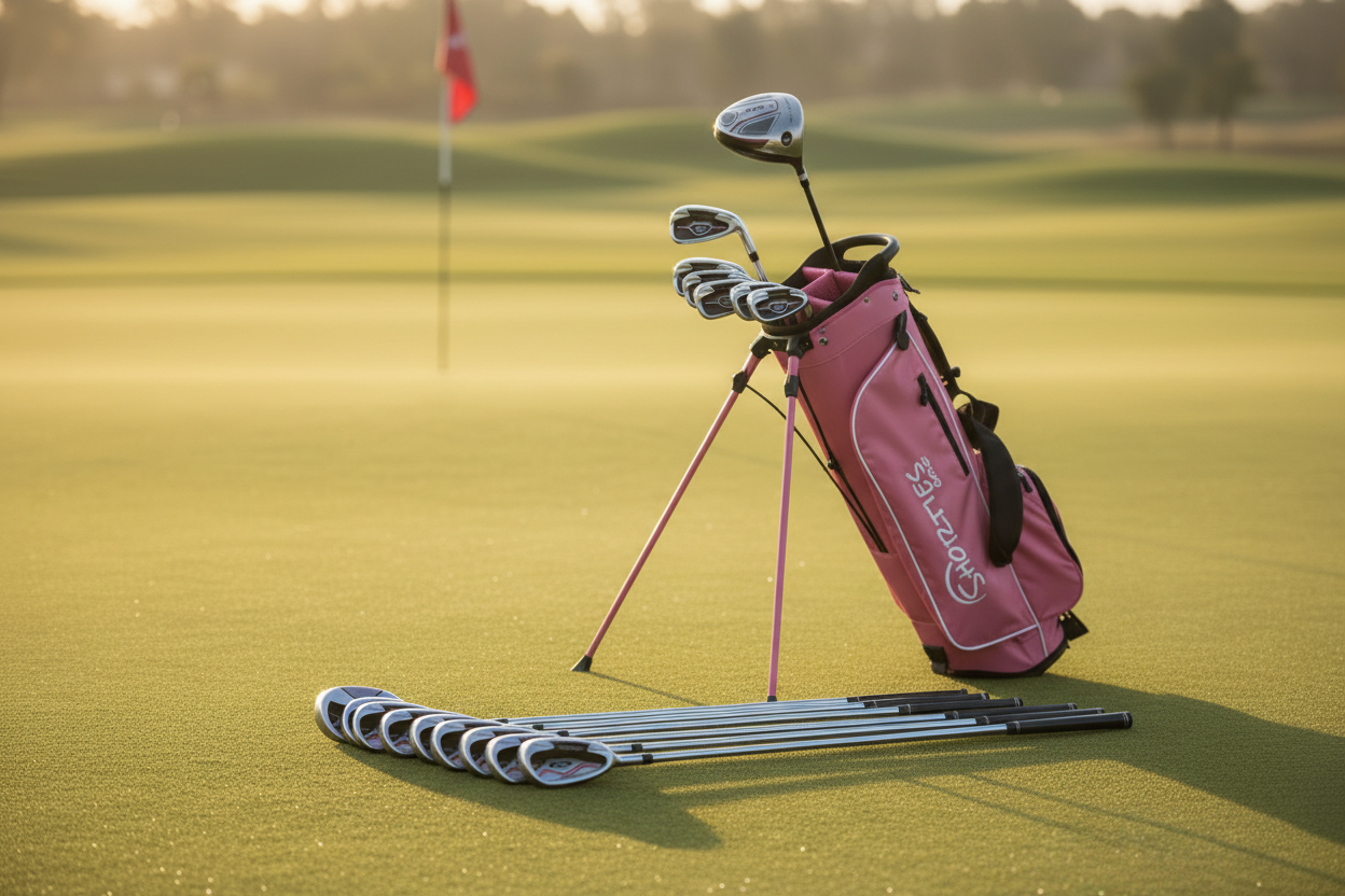 Shorties Golf Kids Club Set on Golf Course Green